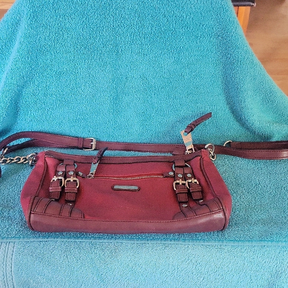 Dana Buchman Elegant Burgundy Crossbody Bag. Very Nice Bag.